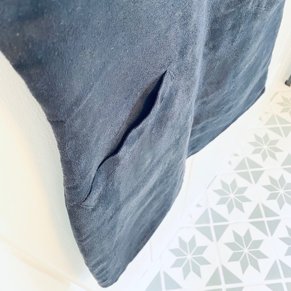 🌻 Suede Nordstrom 5/48 faux leather black jumper mini dress - Picture 10 of 14